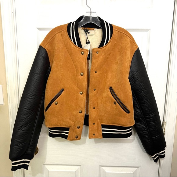 Free People Blanknyc Bomber Jacket Coat Size Large New - Picture 4 of 14